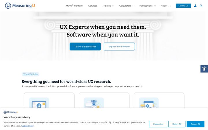 Screenshot of measuringu.com