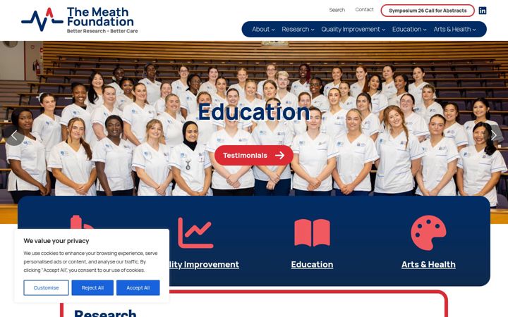 Screenshot of meathfoundation.com