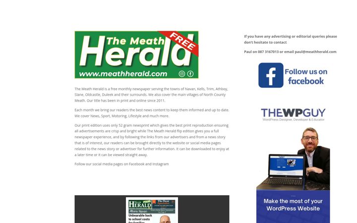 Screenshot of meathherald.com