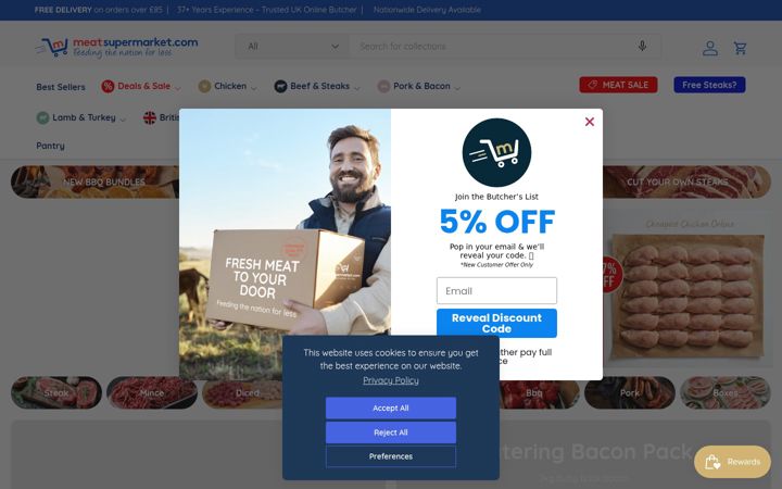 Screenshot of meatsupermarket.com