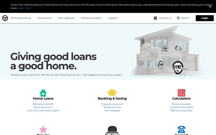 Skjermbilde av mebank.com.au