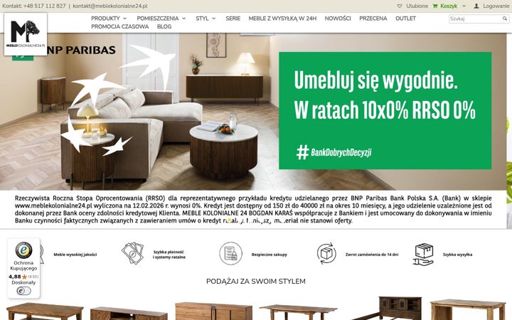 Képernyőkép: meblekolonialne24.pl