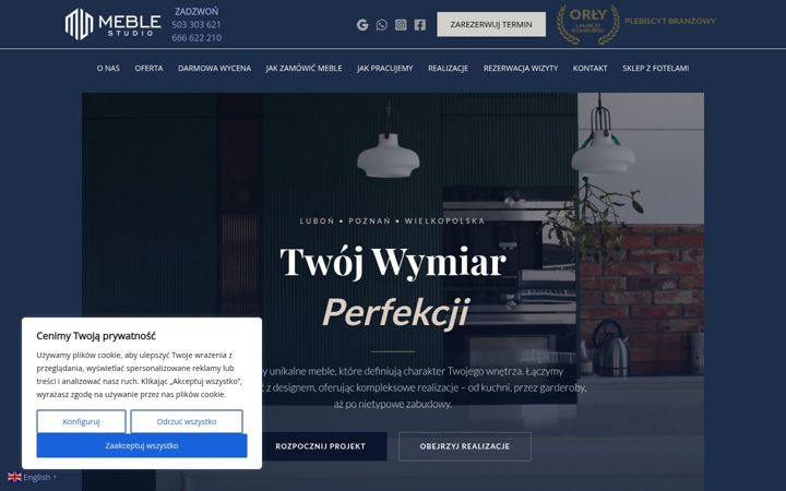 Screenshot of meblestudio.com