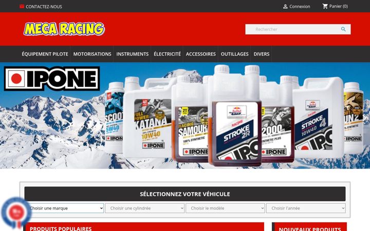 Screenshot of meca-racing.com
