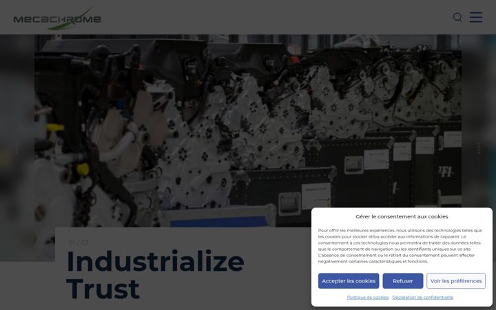 Screenshot of mecachrome.com