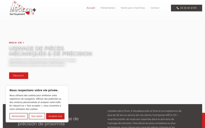 Screenshot of mecacnplus.com