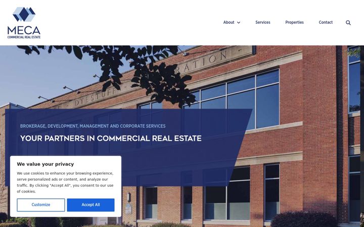 Screenshot of mecacommercial.com