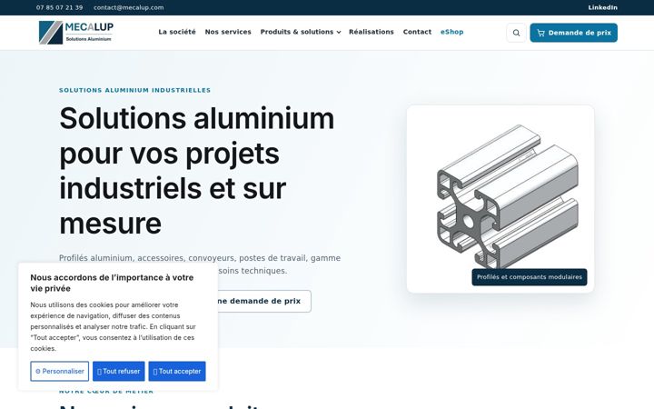 Screenshot of mecalup.com