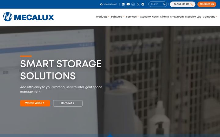 Screenshot of mecalux.com