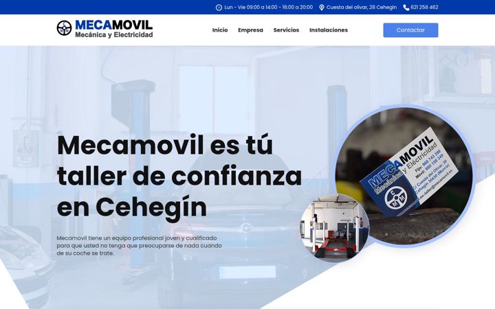 Skärmbild av mecamovil.es