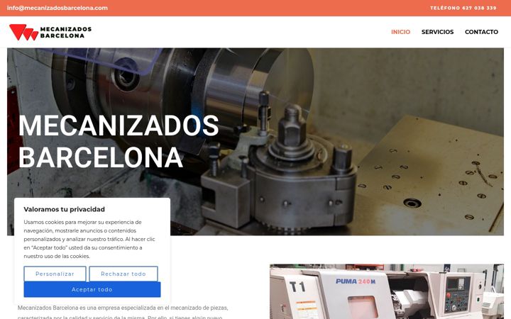 Screenshot of mecanizadosbarcelona.com