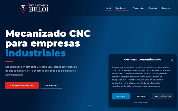 Screenshot of mecanizadosbeloi.com