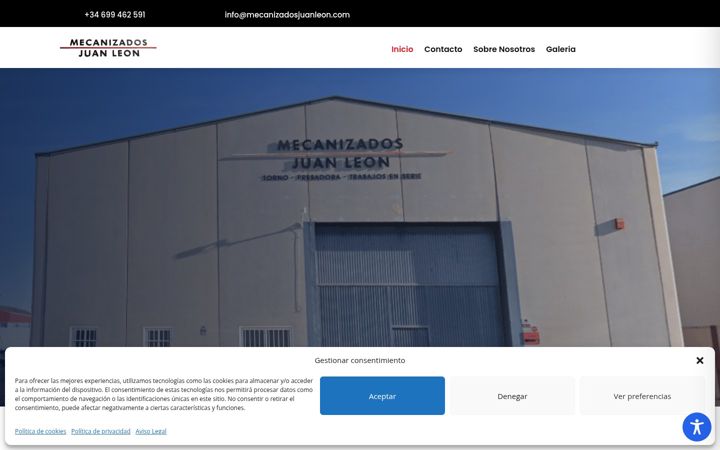 Screenshot of mecanizadosjuanleon.com