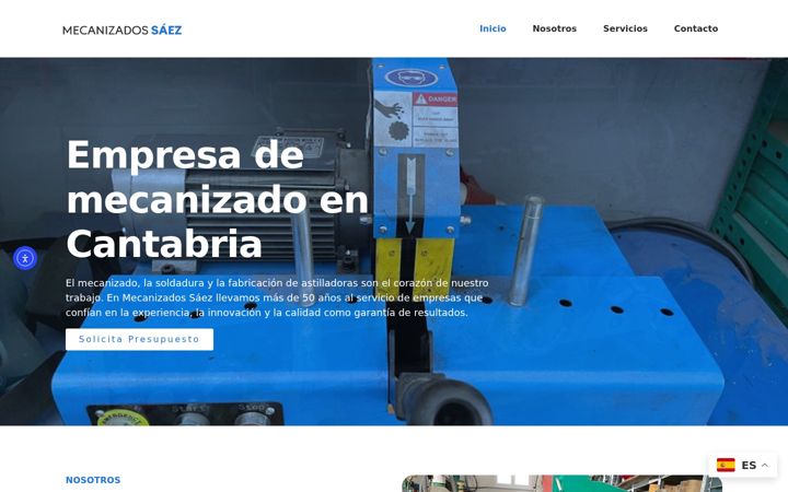 Screenshot of mecanizadossaez.com