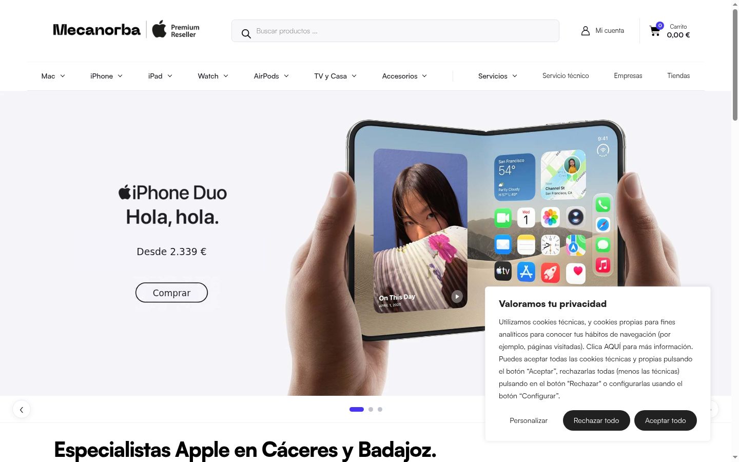 Sutikimo reklamjuostės, rodytos prieš bet kokią sąveiką, ekrano kopija