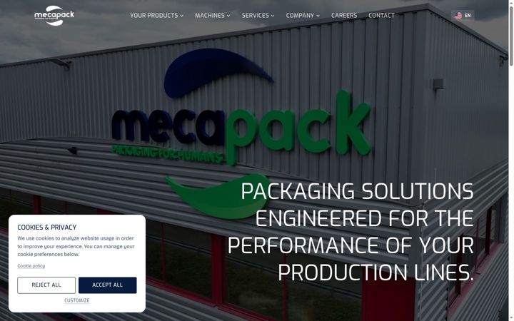 Screenshot of mecapack.com