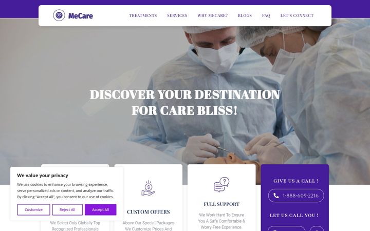 Screenshot of mecareagency.com