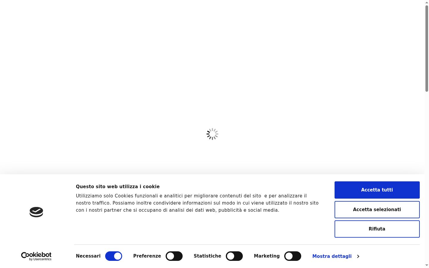 Screenshot des Einwilligungsbanners vor jeglicher Interaktion