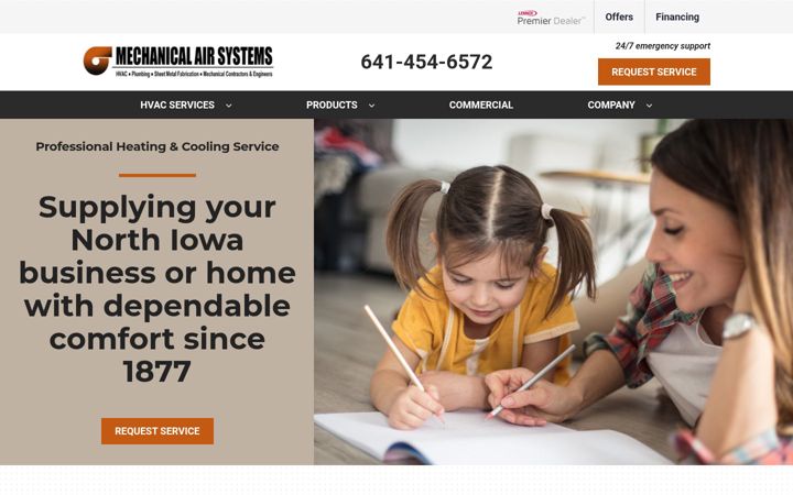 Screenshot of mechair.com