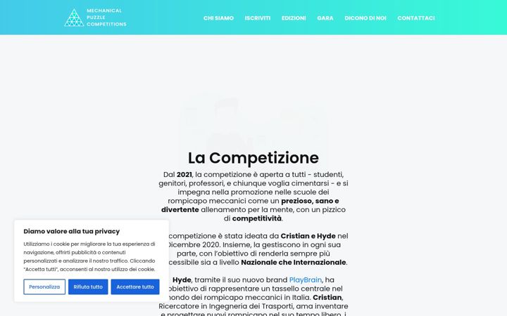 Screenshot of mechanicalpuzzlecompetitions.com