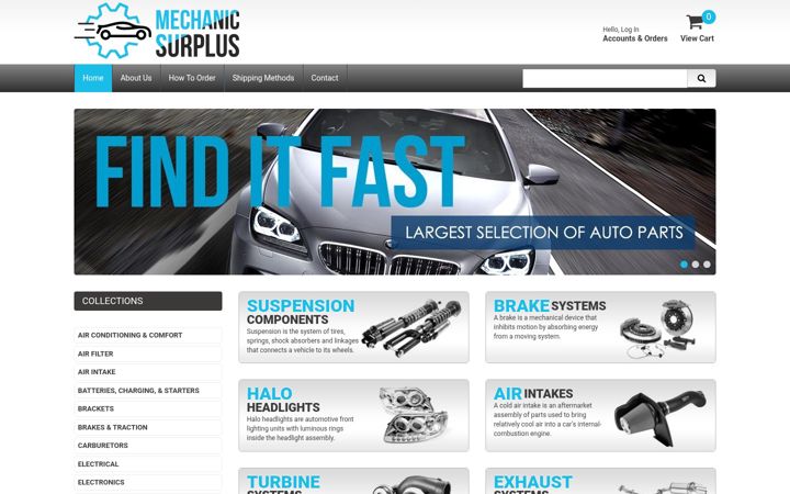 Screenshot of mechanicsurplus.com