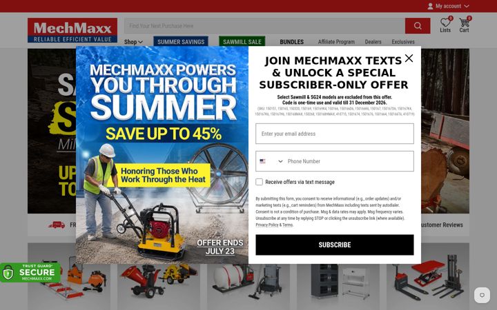 Screenshot of mechmaxx.com