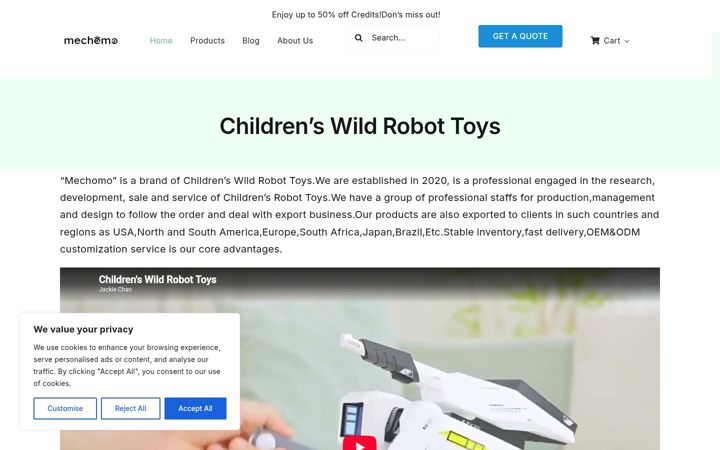 Screenshot of mechomo.com