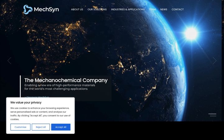 Screenshot of mechsyn.com