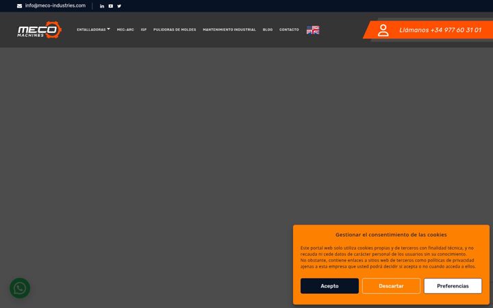 Screenshot of meco-industries.com