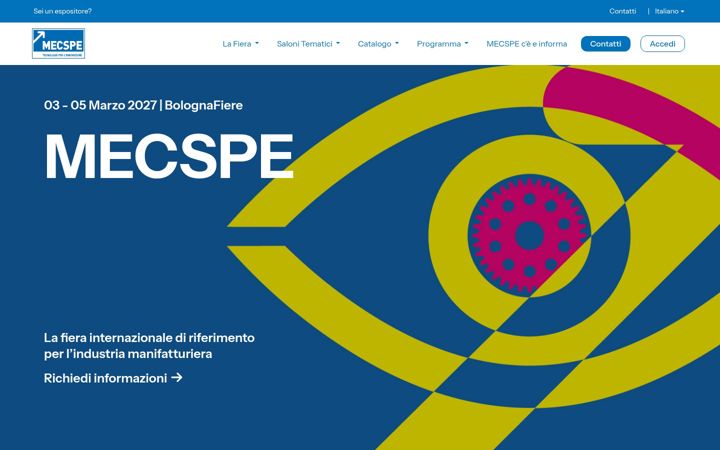 Screenshot of mecspe.com