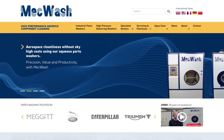 Screenshot of mecwash.com