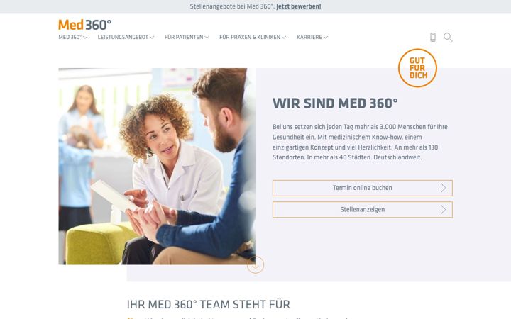 Screenshot of med360grad.de