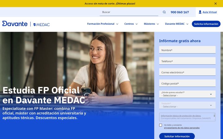 Screenshot of medac.es