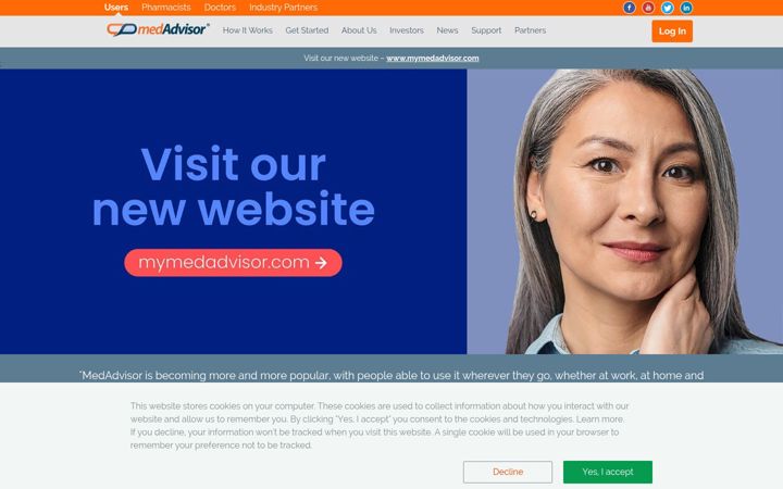 Screenshot of medadvisor.com.au