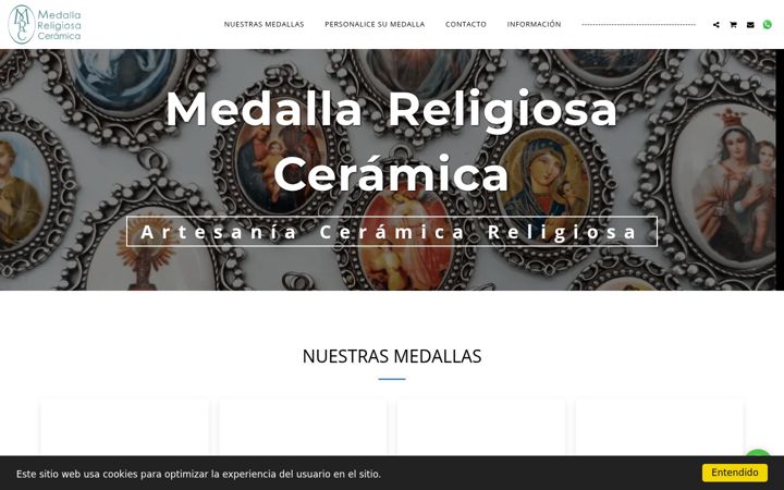Screenshot of medallareligiosaceramica.com