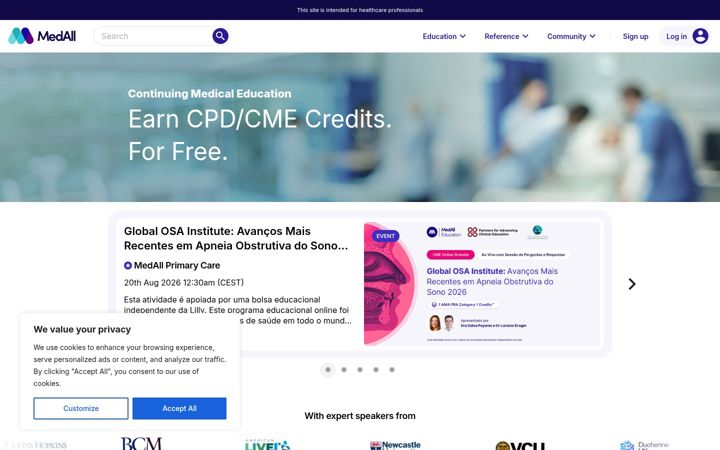 Screenshot of medalleducation.com