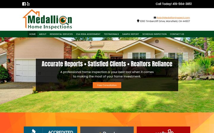 Screenshot of medallioninspect.com