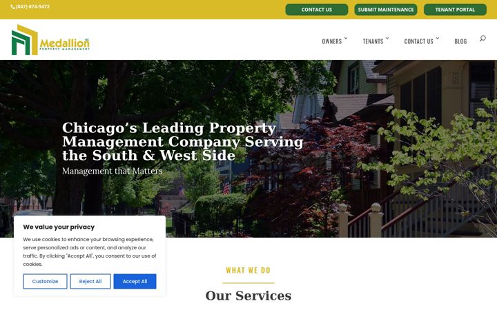 Screenshot of medallionpropertymanagement.com