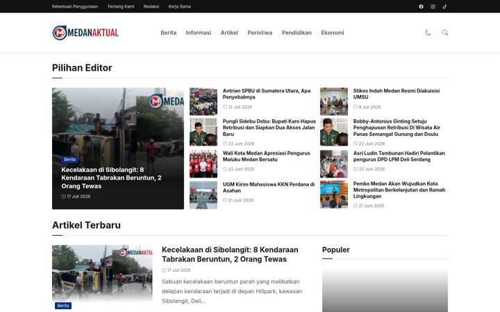 Screenshot of medanaktual.com