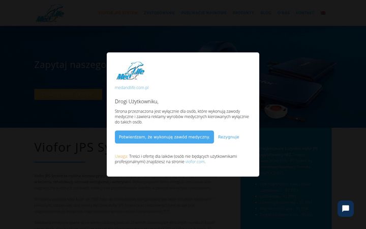 Screenshot of medandlife.com