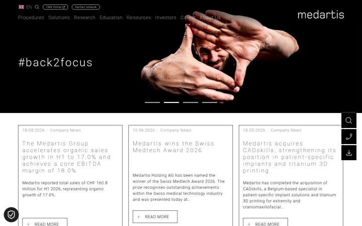 Screenshot of medartis.com