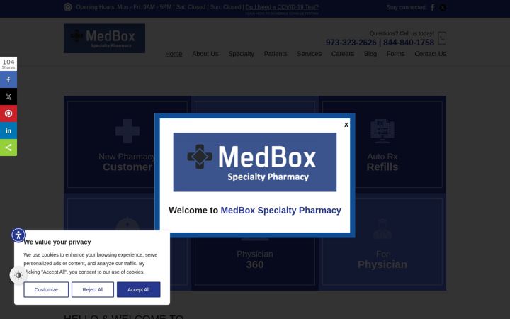 Screenshot of medboxrx.com