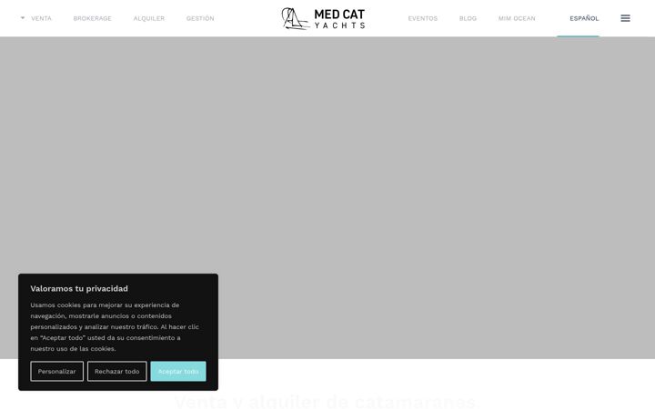 Screenshot of medcatyachts.com