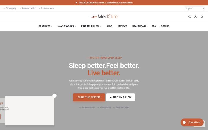 Screenshot of medcline.com