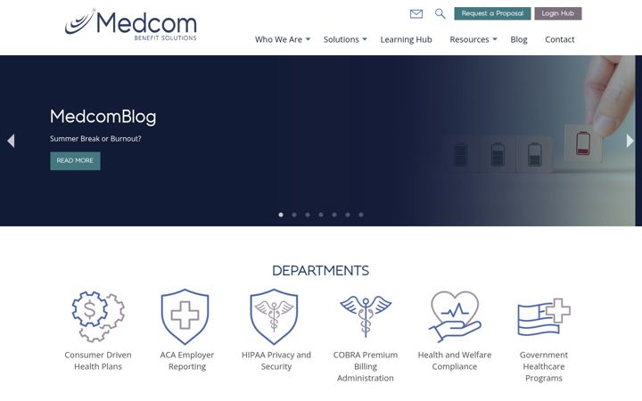 Screenshot of medcombenefits.com