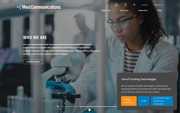 Screenshot of medcommunications.com