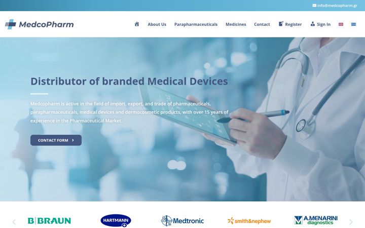 Skjermbilde av medcopharm.gr