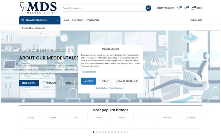 Screenshot of meddentalstuff.com