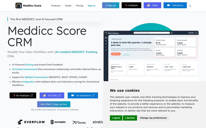 Screenshot stránky meddiccscore.com