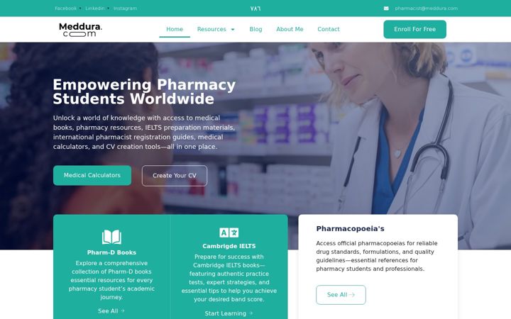 Screenshot of meddura.com
